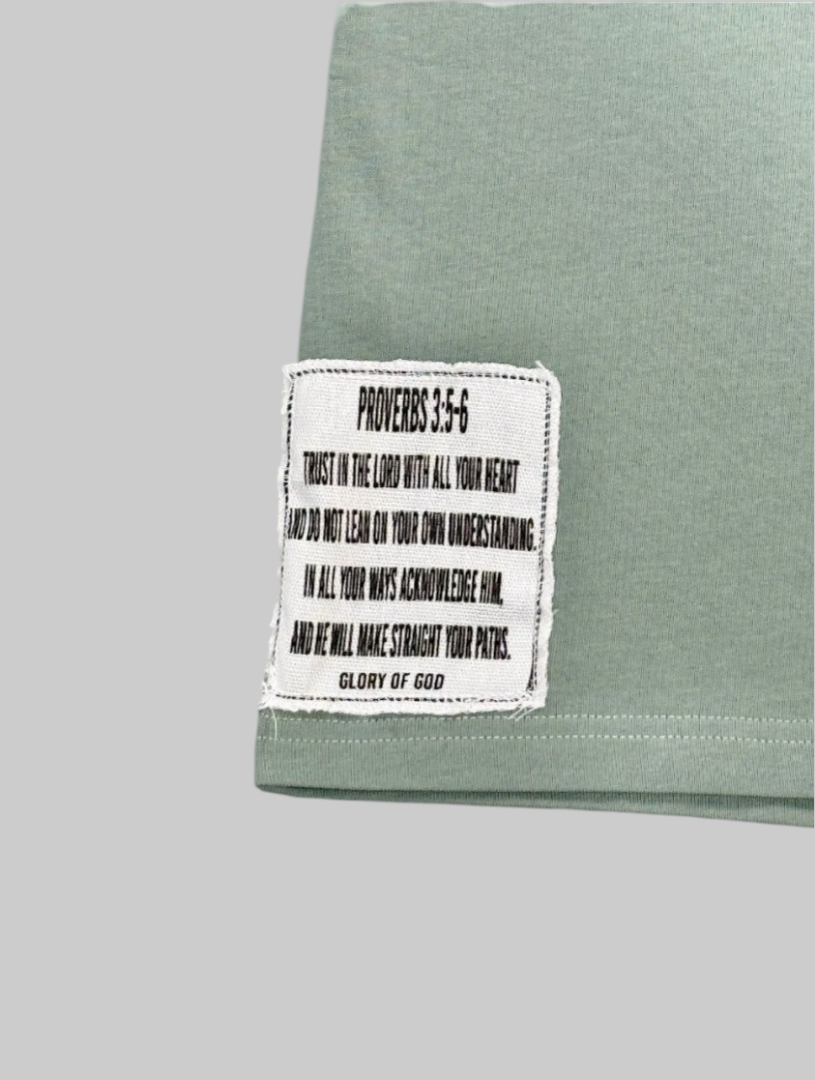 Glory of God Oversized Half Sleeve T-Shirt - Premium Cotton in Seafoam Green