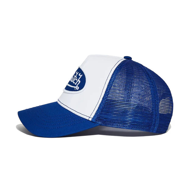 Blue & White Trucker Hat by Von Dutch