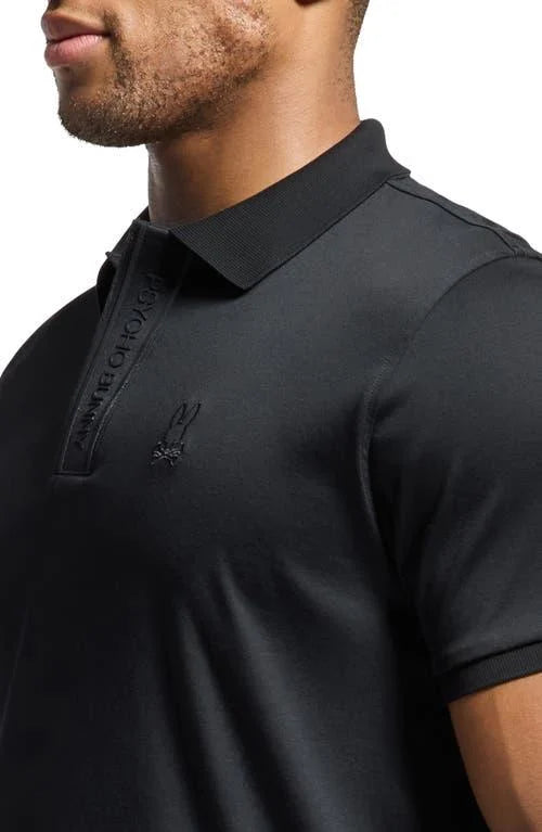 ALMA PIMA INTERLOCK POLO BLACK Shirt