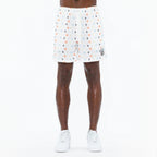 Cult's Mesh Shorts in Cult Repeat Pattern White