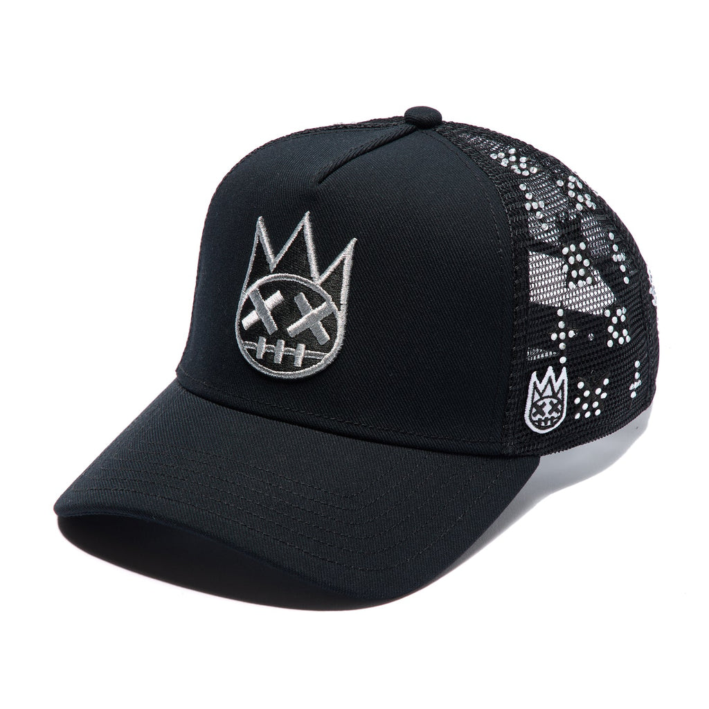 Cult's Repeat Pattern With Crystals Hat In Black 626AC-CH79A
