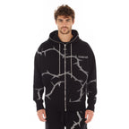 FULL ZIP SWEATSHIRT IN BLACK THORN