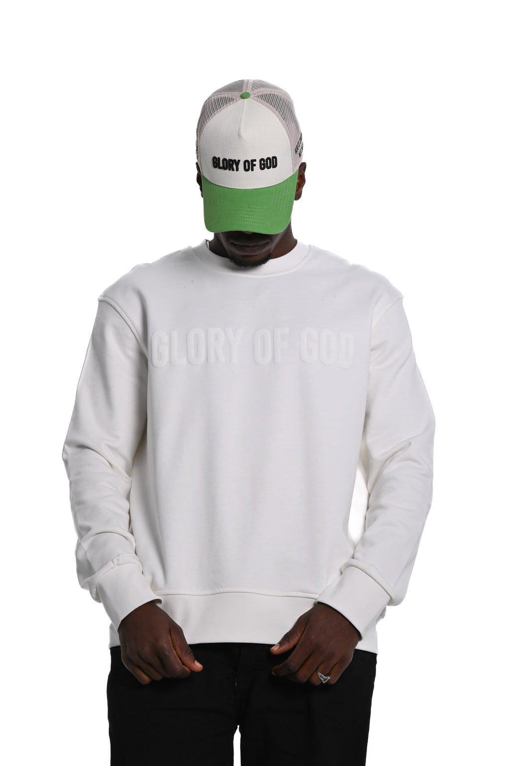 Glory of God Oversized Sweatshirt- All White