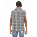 Cult's Sleeveless Woven Shirt in Sky Blue  626A4-WS79A