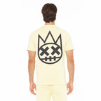 Short Sleeve Crew Neck Tee "Shimuchan" Logo in Banana