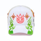 Cult's Mesh Back Trucker Hat "Sunny Daze Spider" In Winter White 626AC-CH65A