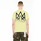 Cult's Heavyweight Short Sleeve Crew Neck Tee "Gradient" in Neon Yellow